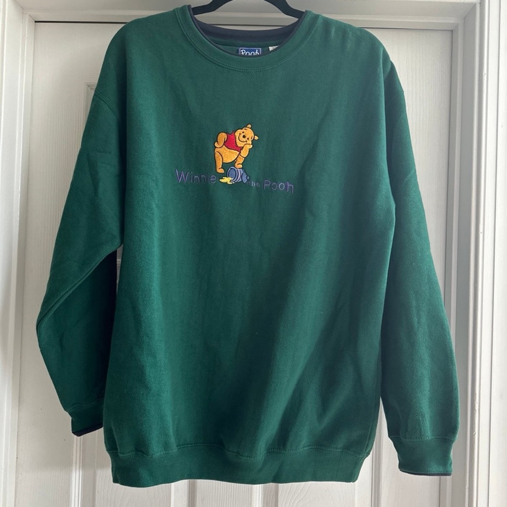 Vintage Disney Green Winnie the Pooh sweatshirt XL